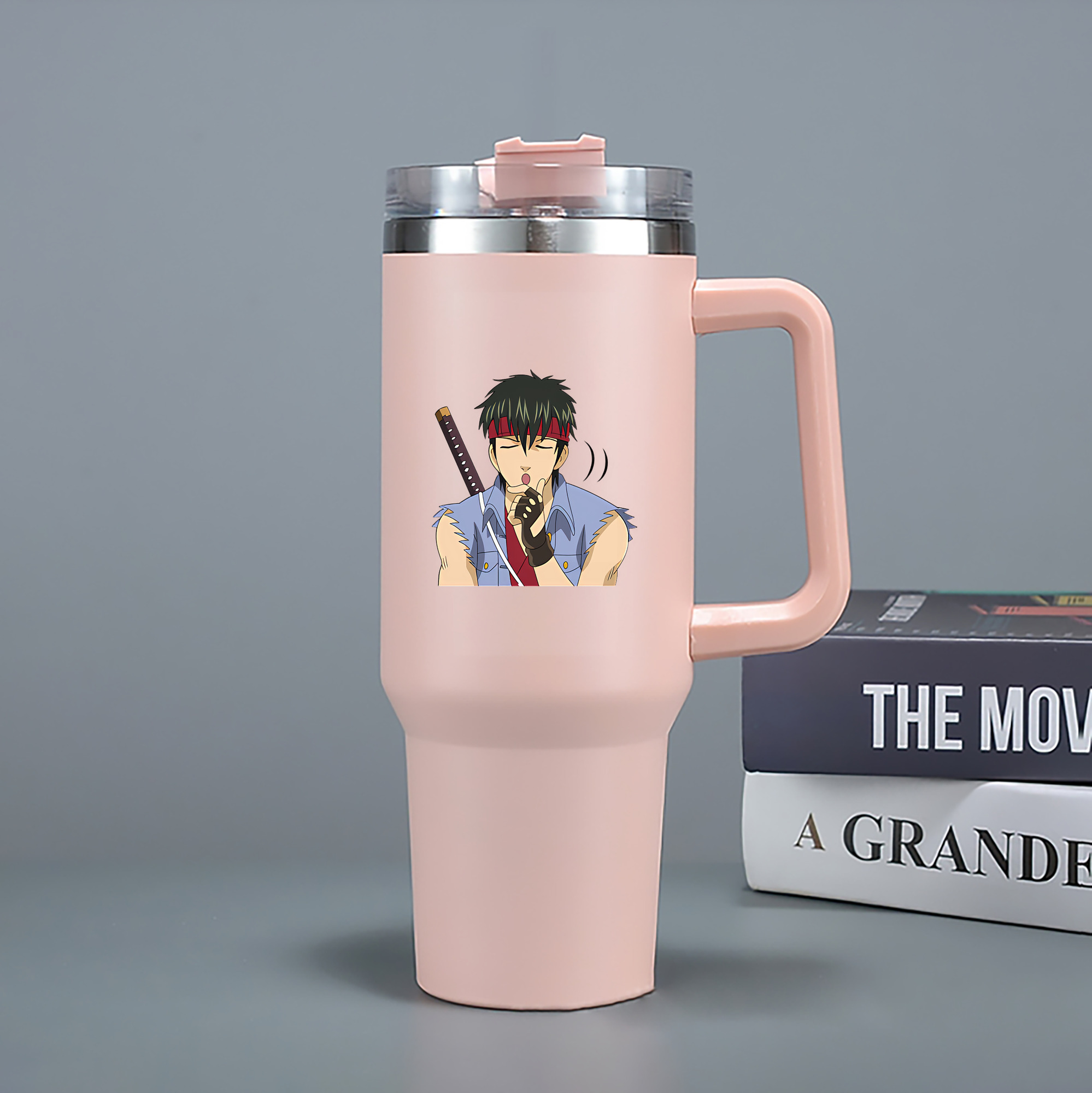 （画像用） ぎんたま 坂田銀時（さかたぎんとき） 神楽 志村新八（しむら しんぱち） GINTAMA Sakata Gintoki Kagura Shimura Shinpachi 1200mL車用タンブラー（カラープリント）
